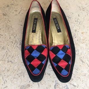 Escada harlequin suede shoes